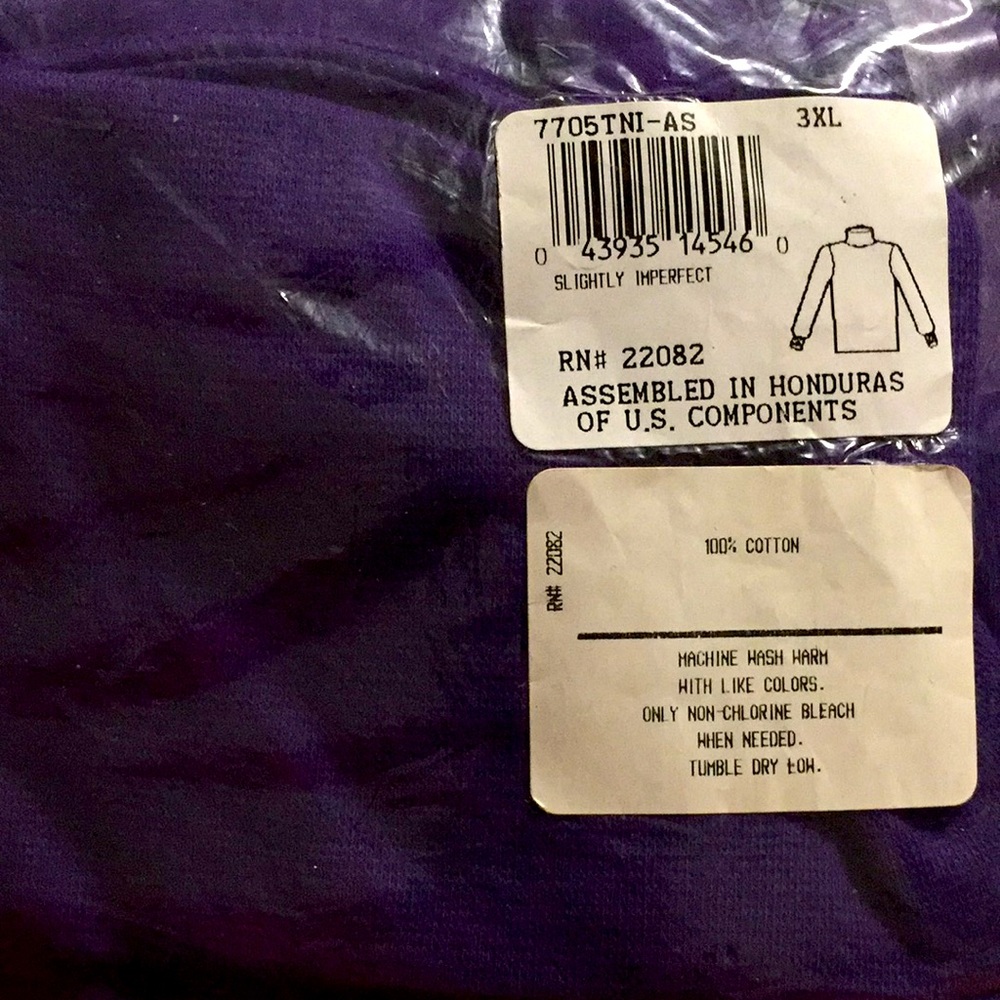 Princeton Ski Shop Dup Fold Men’s Vintage Turtleneck 100% Cotton Top NIP